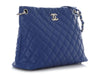 Chanel Cobalt Quilted Caviar Easy Tote