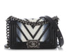 Chanel Small Chevron-Quilted Lizard Airlines Boy Bag