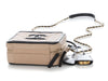 Chanel Small Beige and Black Quilted Caviar Filigree Bag