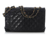 Chanel Vintage Maxi Black Quilted Lambskin Flap
