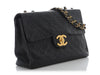 Chanel Vintage Maxi Black Quilted Lambskin Flap