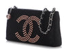 Chanel Black Satin Evening Bag