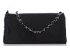Chanel Black Satin Evening Bag