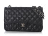 Chanel Jumbo Black Quilted Caviar Classic Double Flap