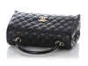 Chanel Medium Black Quilted Caviar Coco Handle
