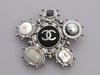 Chanel Large Tweed Logo Pin