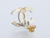 Chanel Medium Crystal Logo Clip Earrings