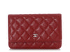 Chanel Red Quilted Caviar Wallet on Chain WOC