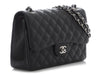 Chanel Jumbo Black Quilted Caviar Classic Double Flap