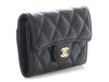 Chanel Black Quilted Caviar Classic Card Holder