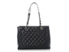 Chanel Black Quilted Caviar Grand Shopping Tote GST