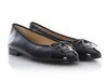 Chanel Black Cap-Toe Ballet Flats