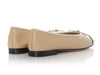 Chanel Beige and Black Cap-Toe Ballet Flats