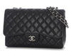 Chanel Jumbo Black Quilted Caviar Classic Single Flap