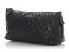 Chanel Large Black Quilted Caviar Cosmetic Pouch