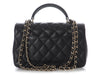 Chanel Mini Black Quilted Lambskin Rectangular Top Handle