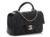 Chanel Mini Black Quilted Lambskin Rectangular Top Handle