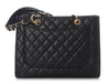 Chanel Black Quilted Caviar Grand Shopping Tote GST