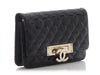 Chanel Black Quilted Patent Golden Class Wallet on Chain WOC