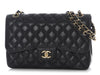 Chanel Jumbo Black Quilted Caviar Classic Double Flap