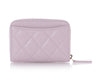 Chanel Light Purple Quilted Caviar Zipped Coin Purse