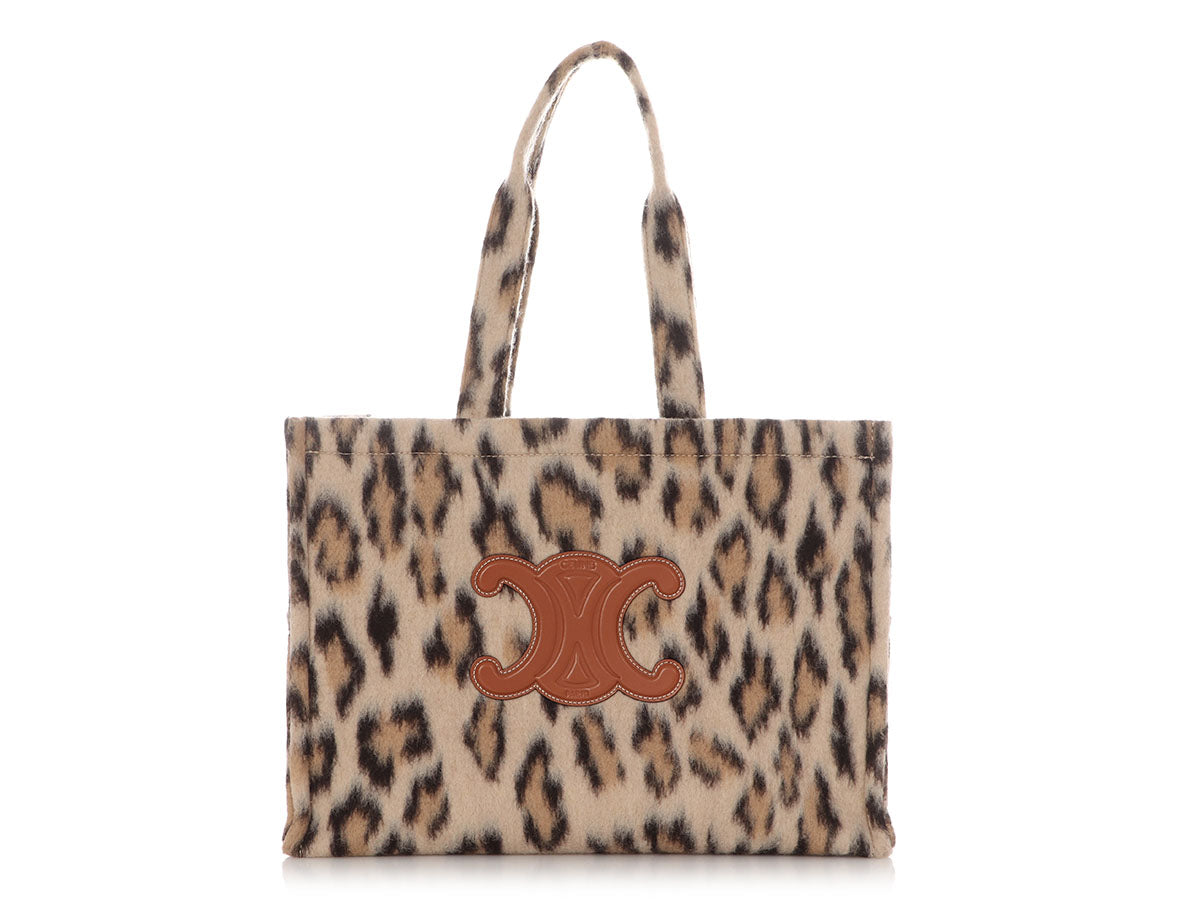 Céline Large Leopard Triomphe Cabas Thais