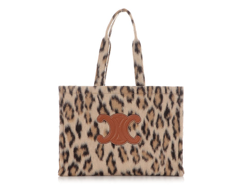 Céline Large Leopard Triomphe Cabas Thais