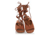 Chloe Brown Suede Lace-Up Gladiator Sandals