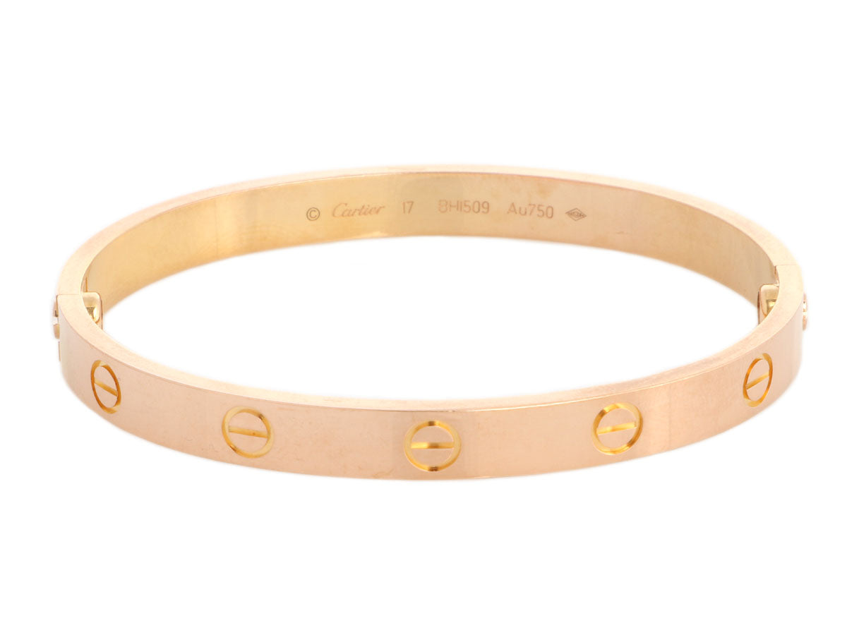Cartier 18K Rose Gold Classic Love Bracelet 17