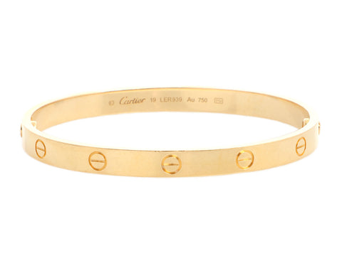 Cartier 18K Yellow Gold Love Bracelet 19
