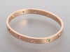 Cartier 18K Rose Gold Multi Stone Rainbow Love Bracelet 17