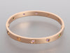 Cartier 18K Rose Gold Multi Stone Rainbow Love Bracelet 17