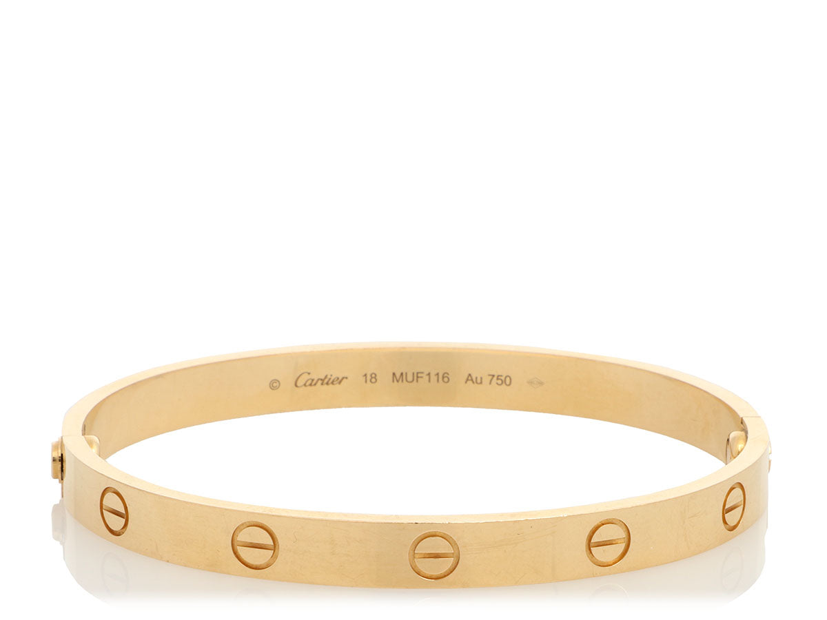 Cartier 18K Yellow Gold Classic Love Bracelet 18