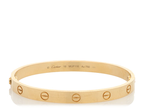 Cartier 18K Yellow Gold Classic Love Bracelet 18