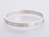 Cartier 18K White Gold 4-Diamond Classic Love Bracelet 17