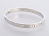 Cartier 18K White Gold 4-Diamond Classic Love Bracelet 17