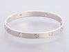 Cartier 18K White Gold 4-Diamond Classic Love Bracelet 17