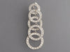 14K White Gold Diamond Rings Pierced Drop Earrings