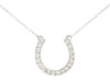 18K White Gold Diamond Horseshoe Necklace