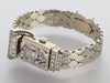 Gotham Vintage 14K White Gold Diamond Retro Flip-Top Watch Bracelet