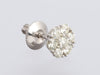 14K White Gold 1.18 Carat Diamond Flower Stud Earrings
