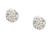 14K White Gold 1.18 Carat Diamond Flower Stud Earrings