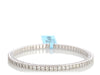 14K White Gold 3.84-Carat Diamond Stretch Bangle