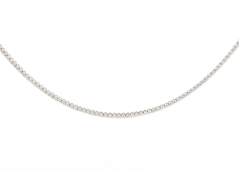 14K White Gold 5.35-Carat Diamond Eternity Necklace
