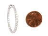 14K White Gold 3.0-Carat Diamond Inside Out Hoops