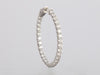 14K White Gold 3.0-Carat Diamond Inside Out Hoops