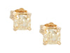 18K Yellow Gold 1.07-Carat Radiant Yellow Diamond Studs