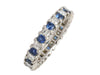 18K White Gold 1.68-Carat Diamond and Sapphire Eternity Band