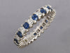 18K White Gold 1.68-Carat Diamond and Sapphire Eternity Band