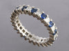 18K White Gold 1.68-Carat Diamond and Sapphire Eternity Band